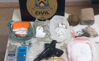 Em Araguaína, Polícia Civil prende traficante, apreende substâncias entorpecentes  e arma de fogo