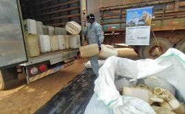 Adapec recolhe embalagens de agrotóxicos vazias em Taquarussu Grande