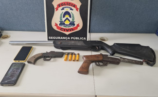 Polícia Civil localiza e apreende armas de fogo usadas em execução na cidade de Xambioá