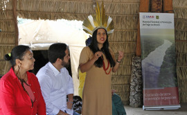 Governo do Tocantins prestigia Brigada Voluntária de Mulheres Xerente durante encontro com o Serviço Florestal americano na aldeia Cachoeirinha