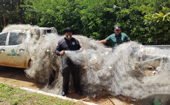 Naturatins recolhe mais 14 mil metros de redes em rios e lagos do Estado