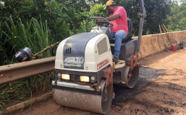 Governo do Tocantins substitui ponte de madeira por estrutura de concreto armado sobre o Córrego Baixão dos Porcos, na TO-457