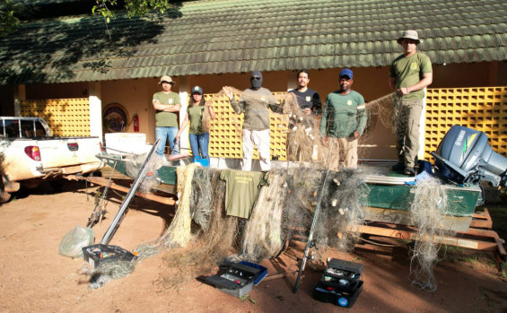 Ações fiscalizatórias do Naturatins recolhem mais de 17 mil metros de redes