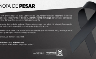 Nota de Pesar Coronel André Carvalho de Araújo