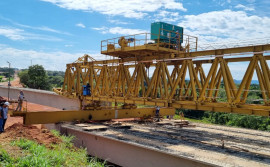 Governo do Tocantins inicia instalação das 25 primeiras vigas de concreto armado na obra da ponte sobre o Rio Tocantins, em Porto Nacional
