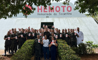 Militares doam sangue para reforçar estoque dos Hemocentros do Tocantins