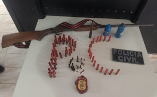 Operação Átria: Polícia Civil cumpre mandado e apreende arma de fogo utilizada para ameaçar vítima de violência doméstica em Ponte Alta do Bom Jesus  