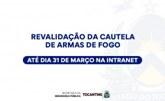 Prazo para revalidar a cautela das armas de fogo vai até o dia 31 de março
