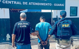 Ação conjunta da Polícia Civil do Tocantins e da Polícia Rodoviária Federal resulta na prisão de principal suspeito de matar farmacêutica em Santa Catarina