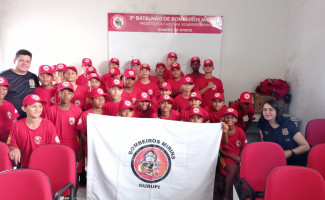 Papiloscopistas do Núcleo Regional de Gurupi apresentam a profissão para crianças do projeto Bombeiro Mirim 