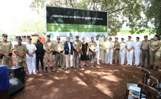 Secretário Wlademir Mota participa de lançamento da pedra fundamental da construção do pavilhão da saúde da Polícia Militar