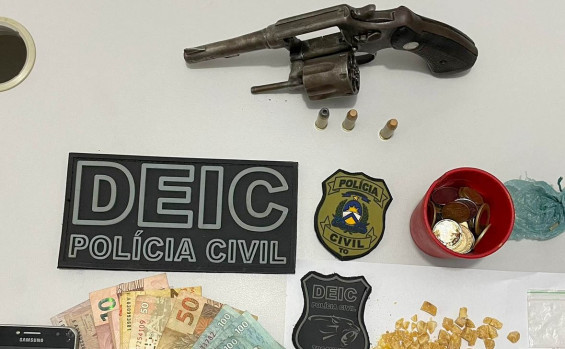Em mais uma fase da Operação Hórus, Polícia Civil prende duas pessoas por tráfico de drogas e posse ilegal de arma de fogo