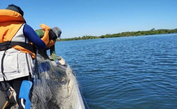 Naturatins apreende mais de 10 mil metros de rede e duas toneladas de pescado durante operação Malha Fina