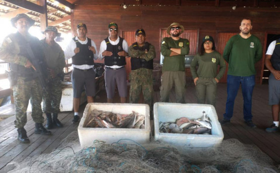 Naturatins apreende mais de 10 mil metros de rede e duas toneladas de pescado durante operação Malha Fina