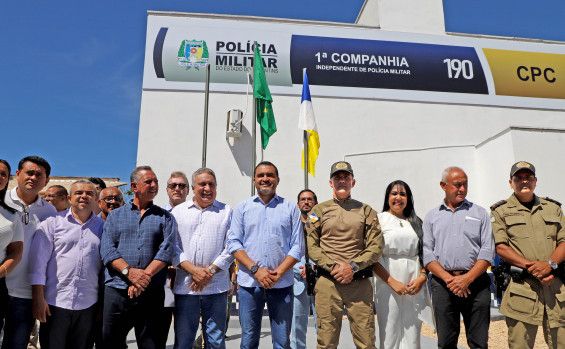 Governador Wanderlei Barbosa inaugura Companhia da Polícia Militar em Luzimangues e aumenta efetivo na região