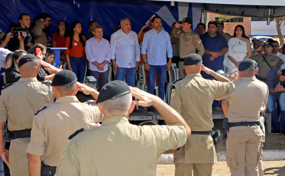Governador Wanderlei Barbosa inaugura Companhia da Polícia Militar em Luzimangues e aumenta efetivo na região