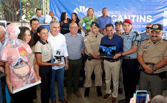 Governador em exercício, Laurez Moreira, entrega R$ 600 mil em obras na educação de Palmeirópolis