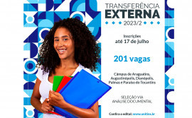 Unitins oferta 201 vagas em edital de transferência externa