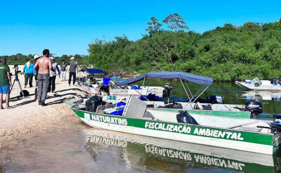 Equipe de fiscalização do Naturatins dá suporte a pesquisadores da Expedição Canguçu na Ilha do Bananal