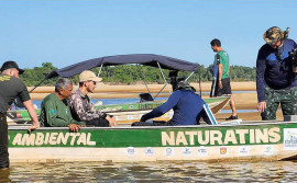 Equipe de fiscalização do Naturatins dá suporte a pesquisadores da Expedição Canguçu na Ilha do Bananal