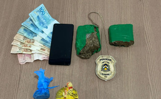 Em Paraíso do Tocantins, Polícia Civil prende homem por tráfico de drogas e apreende entorpecente e dinheiro