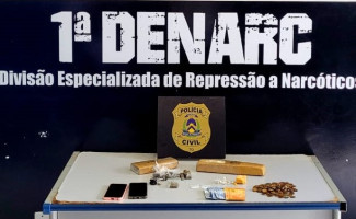 Na Capital, Polícia Civil estoura ponto de venda de entorpecentes e prende homem por tráfico de drogas