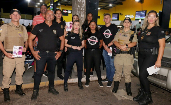 Policias Civil e Militar reforçam conscientização sobre não violência contra a mulher em Araguaína durante programação do Agosto Lilás