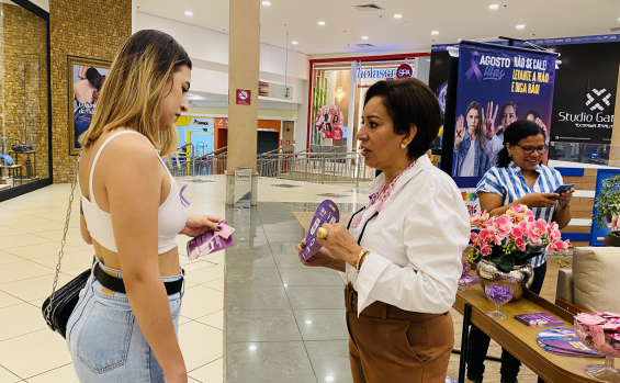 Operação Shamar: Segurança Pública e Secretaria da Mulher promovem ação educativa em shopping de Palmas