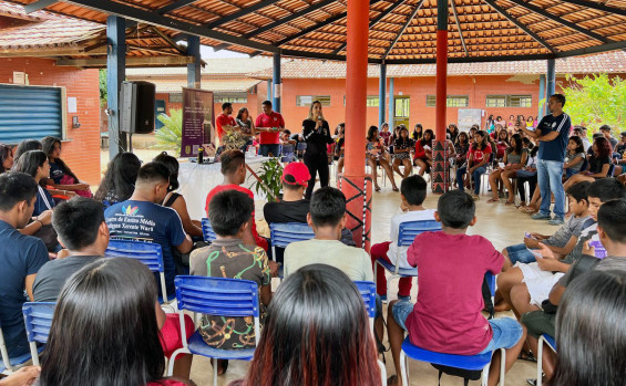 Segurança Pública realiza capacitação sobre violência doméstica para adolescentes Xerente em Tocantínia 
