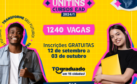 Unitins lança Vestibular com 1.240 vagas para cursos EaD gratuitos