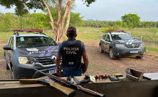 Homem é preso em flagrante por posse irregular de armas de fogo no Norte do Estado 