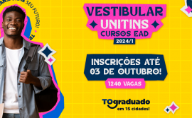 Unitins alerta sobre fim do período de inscrições para o Vestibular 2024/1 do TO Graduado, que terminam nesta terça-feira, 3