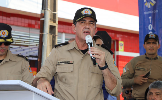 Governador Wanderlei Barbosa celebra os 35 anos do Tocantins em evento da Polícia Militar, em Porto Nacional
