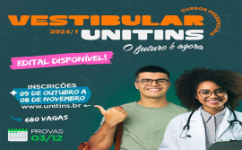Unitins lança edital do Vestibular 2024/1 com 680 vagas em 17 cursos de graduação