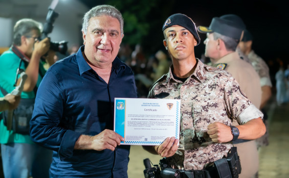 Vice-governador Laurez Moreira participa da solenidade de formatura da 16° turma da Força Tática e ressalta importância da capacitação da PMTO