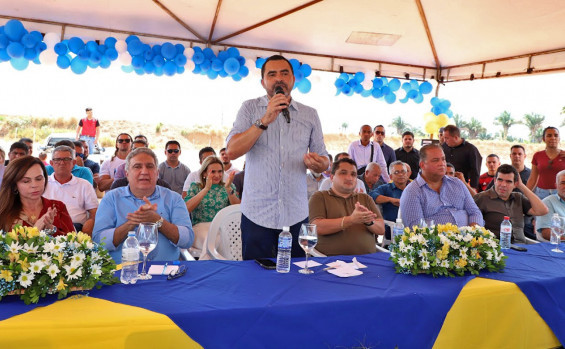 Em Sítio Novo do Tocantins, governador Wanderlei Barbosa participa da inauguração de obras em comemoração aos 60 anos do município 