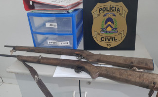 No interior do Estado, Polícia Civil prende homem por posse irregular de armas de fogo