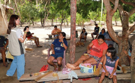 Naturatins realiza roda de conversa sobre o uso sustentável do capim-dourado e do buriti em aldeias Xerente