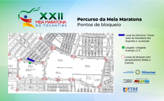 Avenidas de Palmas terão tráfego interrompido para realização da Meia Maratona do Tocantins no próximo domingo, 3 