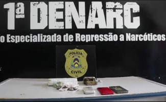 Em Palmas, Divisão Antidrogas da Polícia Civil prende dois homens por tráfico de drogas e apreende mais de 2 kg de entorpecentes 