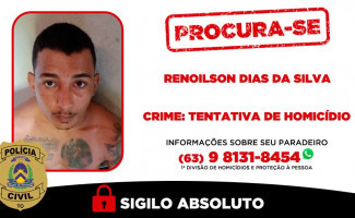 Membro de facção criminosa investigado por crime de tentativa de homicídio é procurado pela Polícia Civil