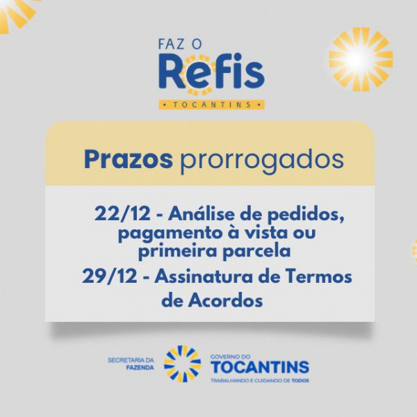 Comunicado aos  contribuintes