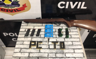 Em Pedro Afonso, Polícia Civil apreende arma de fogo utilizada em crime de maus tratos a animal