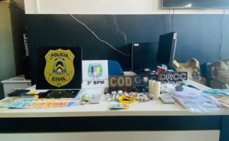 Em Pedro Afonso, Polícia Civil deflagra operação de combate à criminalidade, prende três homens por tráfico e apreende várias porções de drogas