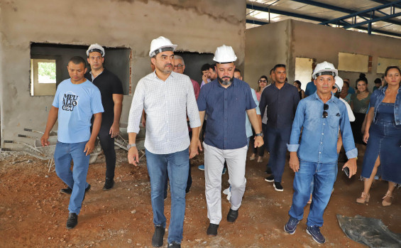 Em Buritirana, governador Wanderlei Barbosa vistoria obras de escola avaliada em R$ 5,8 milhões
