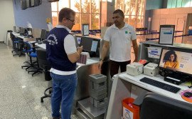 Agência de Metrologia fiscaliza balanças de pesagem do check-in no aeroporto de Palmas