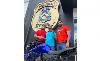 Em Paraíso, Polícia Civil recupera motocicleta roubada, identifica e indicia autor do crime