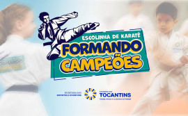 Governo do Tocantins abre inscrições para novas unidades da Escolinha de Karatê Formando Campeões