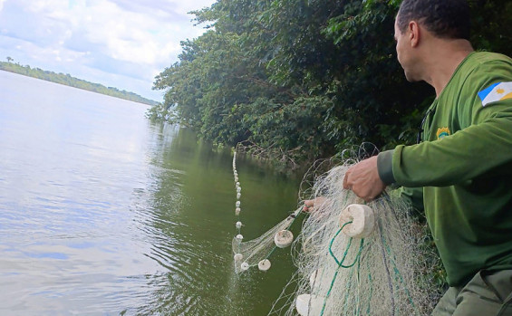 Naturatins percorre municípios de norte a sul do Estado, apreende 64 kg de pescado e mais de 2 mil metros de redes