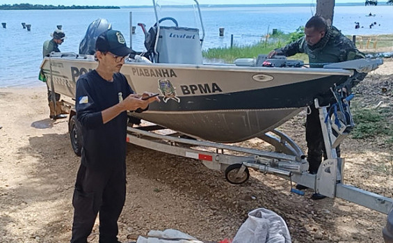 Naturatins percorre municípios de norte a sul do Estado, apreende 64 kg de pescado e mais de 2 mil metros de redes